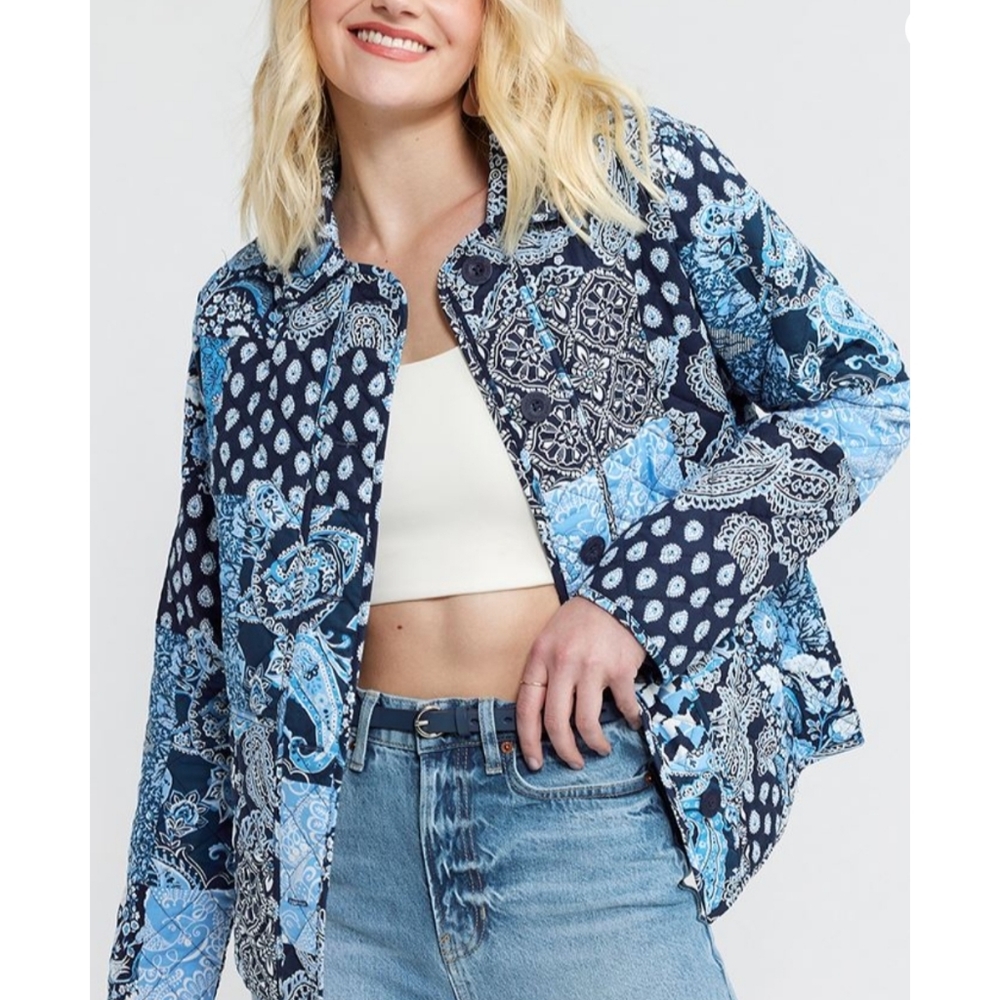Vera Bradley Quilted Jacket Heritage Patchwork NWT Size Large 🎁